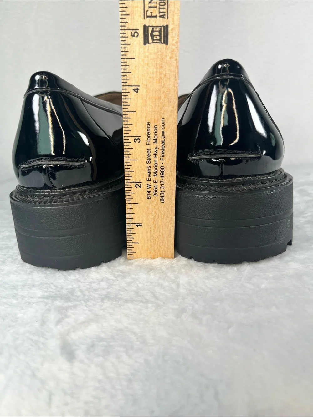 Sam Edelman Laurs Black Patent Leather Chunky Platform Horsebit Lug Loafer 9.5